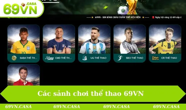 Thể thao 69VN 3 Các sảnh chơi thể thao 69VN được nhiều người biết đến