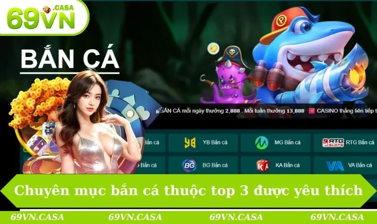 Home 30 Chuyên mục bắn cá thuộc top 3 được yêu thích